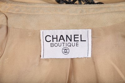 Lot 31 - A Chanel suede and leather suit, Spring-Summer 1994