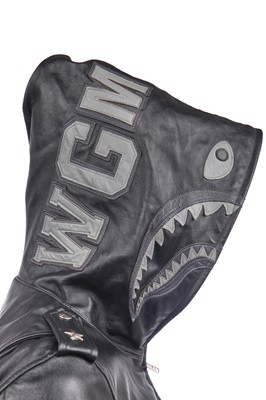 Lot 175 - Keith Flint's Bathing Ape leather 'shark' jacket, 2018