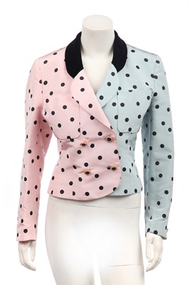Lot 44 - A Chanel polka-dot silk jacket, Spring-Summer 1988