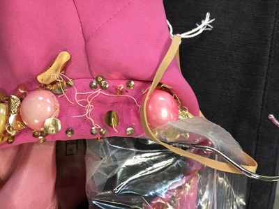 Lot 329 - A Christian Dior London beaded pink crêpe minidress, circa 1968