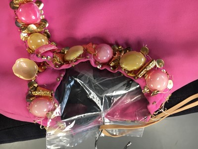 Lot 329 - A Christian Dior London beaded pink crêpe minidress, circa 1968
