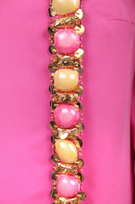 Lot 329 - A Christian Dior London beaded pink crêpe minidress, circa 1968