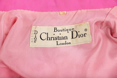 Lot 329 - A Christian Dior London beaded pink crêpe minidress, circa 1968