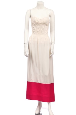 Lot 329 - A Christian Dior London beaded pink crêpe minidress, circa 1968