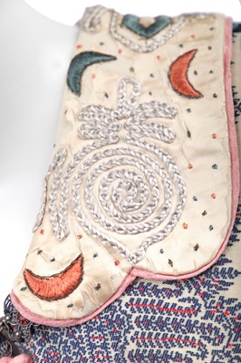 Lot 272 - A Jenners of Edinburgh Paisley evening cape with Glasgow School of Art-style embroidered collar, circa 1900