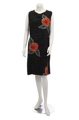 Lot 395 - A floral embroidered flapper dress, circa 1924