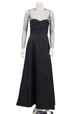 Lot 324 - A Jean Louis black taffeta dinner gown, 1960s