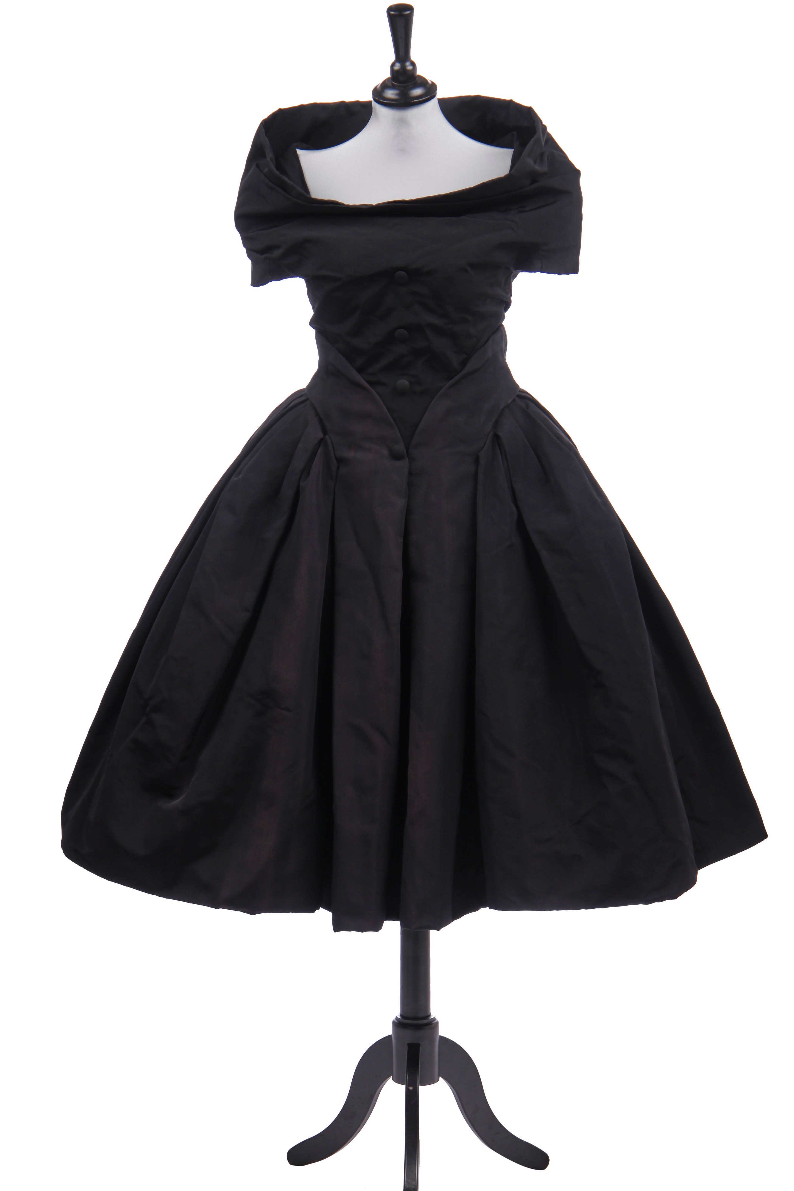 Lot 231 - A Christian Dior London black faille evening 