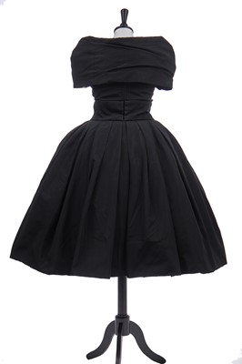 Lot 231 - A Christian Dior London black faille evening gown, 'Y' line, Autumn-Winter 1955