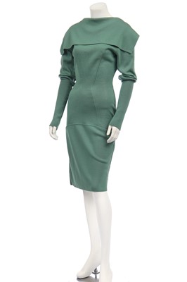 Lot 233 - An Azzedine Alaïa mint-green wool-jersey dress, circa 1985