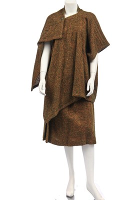 Lot 293 - A Madame Grès tweed two-piece day ensemble, 1980s