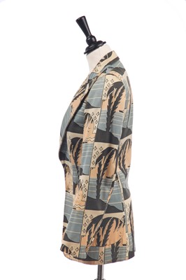 Lot 202 - A rare man's Johnson & Johnson printed satinised cotton jacket, early 1970s