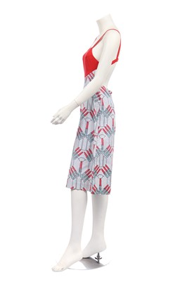 Lot 315 - A Zandra Rhodes/Sylvia Ayton 'Lipstick' print playsuit, 1968-70