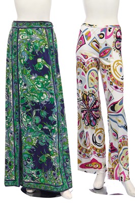 Lot 321 - A Pucci printed velvet maxiskirt, 1960s-70s