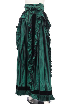 Lot 256 - An Yves Saint Laurent violet damask rayon-satin jacket, 1990s