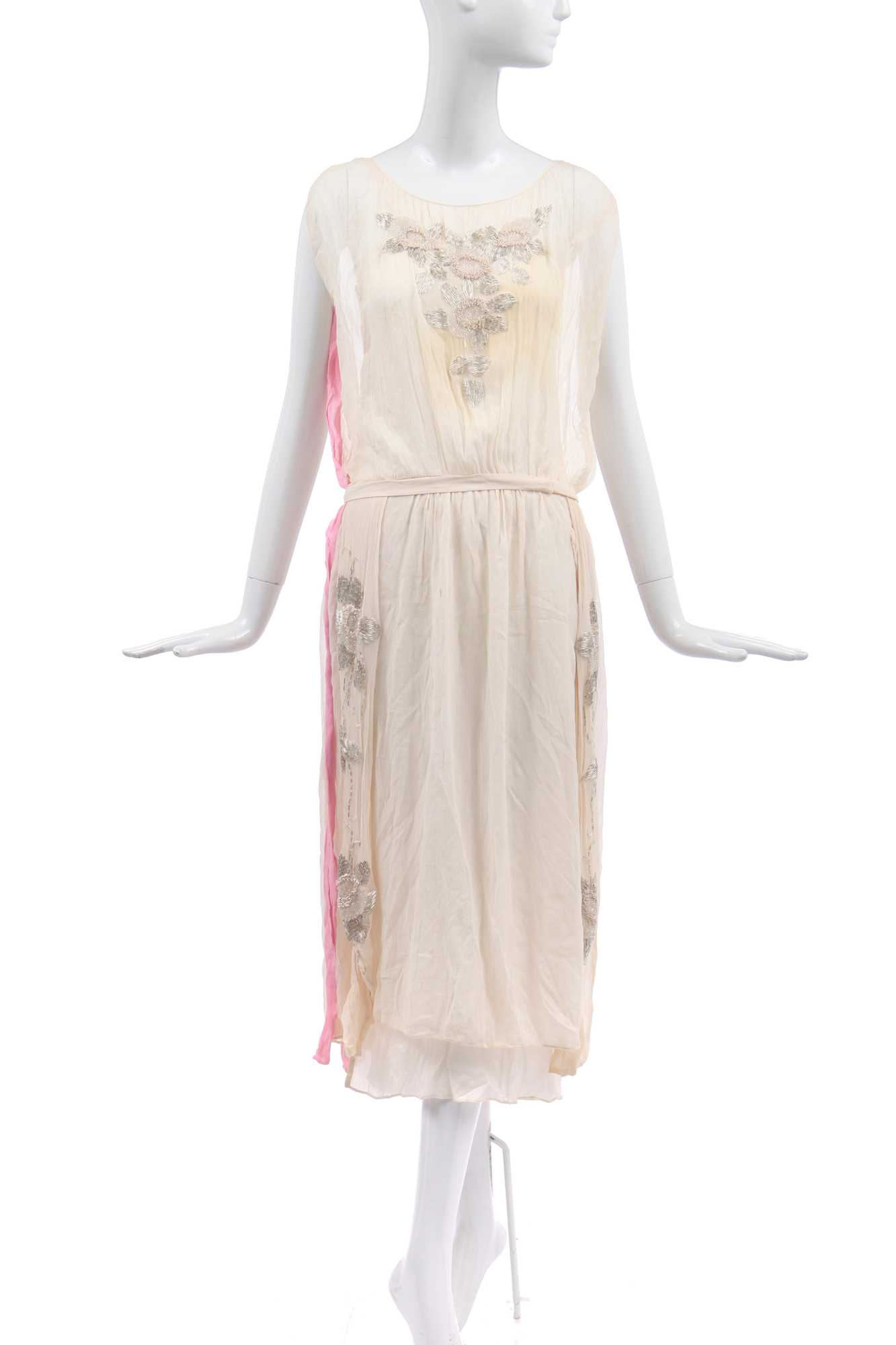 Lot 258 A Jeanne Lanvin couture ivory and pink