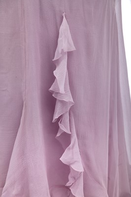 Lot 256 - A Jean Patou couture pale lilac chiffon dress, circa 1931