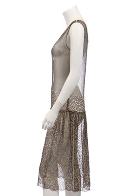 Lot 259 - A gold lace dress, circa 1924