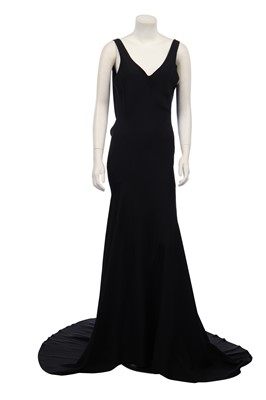 Lot 240 - A John Galliano black bias-cut crêpe dress, 'Charles James' collection, Spring-Summer 1989