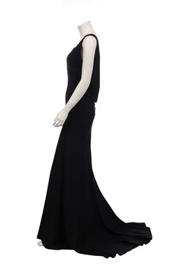 Lot 240 - A John Galliano black bias-cut crêpe dress, 'Charles James' collection, Spring-Summer 1989