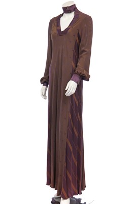 Lot 300 - An Alice Pollock damask satin crêpe dress, 1971