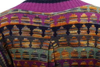 Lot 304 - Bill Gibb/Kaffe Fassett 'Moon & Buddha' collection knitted maxicoat, Autumn-Winter 1975-76