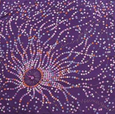 Lot 67 - An Hermès 'Dancing Pearls' silk scarf designed...