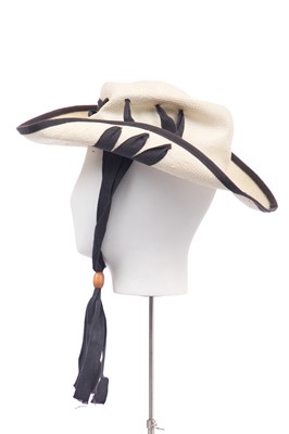 Lot 194 - A rare Jean Paul Gaultier 'Gondolero'-inspired straw hat, circa 1992