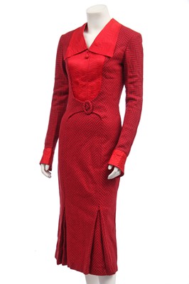 Lot 355 - An L&H Nathan dress made for Maggie Smith in 'The Prime of Miss Jean Brodie', 1930s style but made 1969