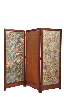 Lot 467 - A John Henry Dearle for Morris & Co embroidered screen, circa 1910