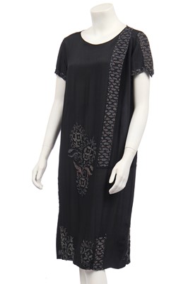 Lot 399 - A beaded crêpe dress, early 1920s