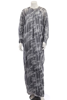 Lot 284 - A Yuki for Rembrandt bamboo-printed chiffon gown, mid-1970s