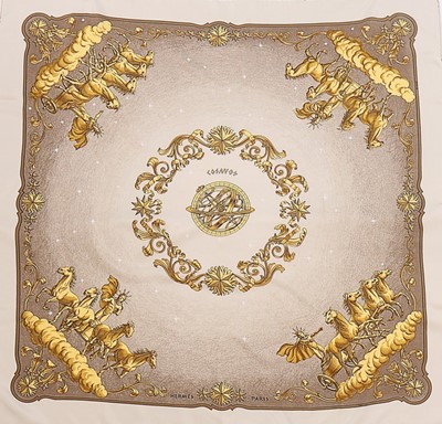 Lot 16 - An Hermès 'Cosmos' silk scarf, design by...