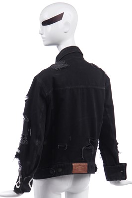 Lot 75 - Jordan's Vivienne Westwood frayed black denim jacket, modern