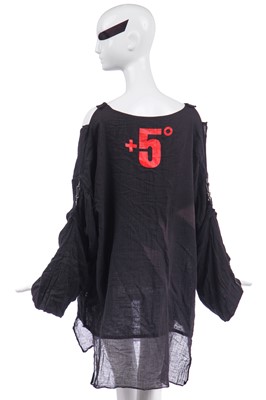 Lot 89 - Jordan's Vivienne Westwood 'Too Fast To Live, Too Young To Die' black muslin bondage shirt, modern