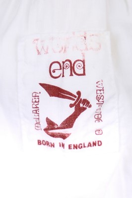 Lot 94 - Jordan's Vivienne Westwood white cotton culottes, 'Pirates' collection, Autumn-Winter 1981-82