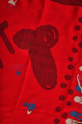 Lot 74 - Jordan's Vivienne Westwood red wool 'blanket' wrap, modern