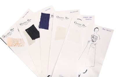 Lot 246 - Christian Dior couture fashion sketches, 'Trompe l'Oeil' line, Spring-Summer 1949