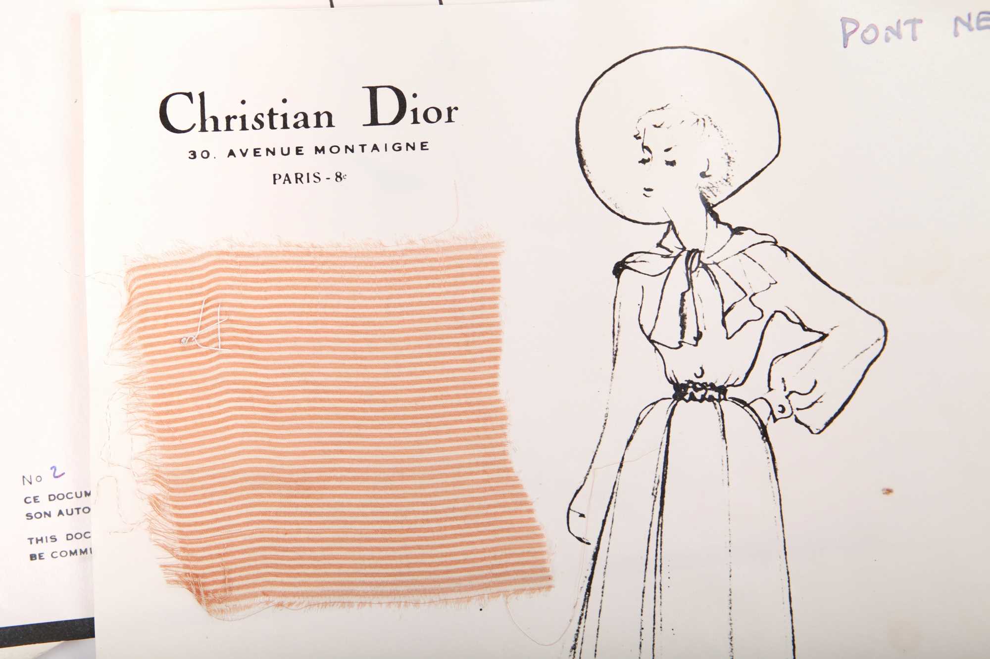 Lot 248  Christian Dior couture fashion sketches