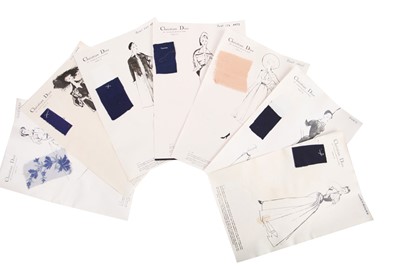 Lot 248 - Christian Dior couture fashion sketches, 'Trompe l'Oeil line, Spring-Summer 1949