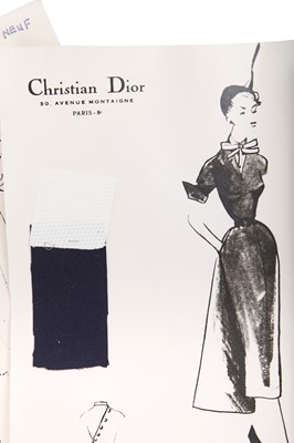 Lot 248 - Christian Dior couture fashion sketches, 'Trompe l'Oeil line, Spring-Summer 1949