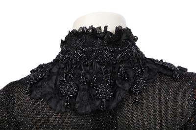 Lot 416 - Two black cut-work silk capelets and others, circa 1895