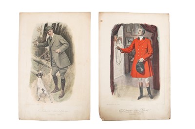 Lot 432 - Twelve coloured men's fashion plates by Edition de Luxe, 1908-1912