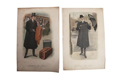 Lot 432 - Twelve coloured men's fashion plates by Edition de Luxe, 1908-1912