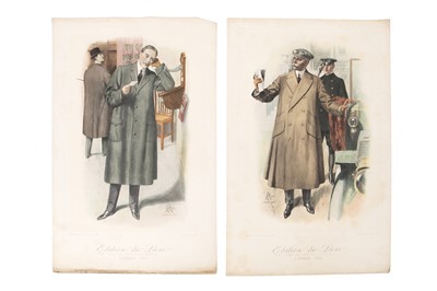 Lot 432 - Twelve coloured men's fashion plates by Edition de Luxe, 1908-1912