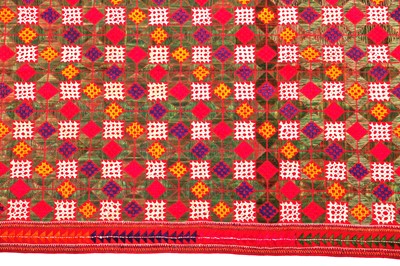 Lot 477 - A group of Phulkari shawls, head covers, Punjab, Pakistan, 20th century