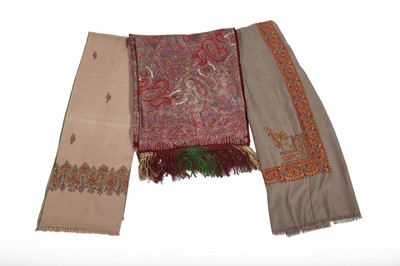 Lot 475 - A group of Indian and other shawls, 1860s-modern