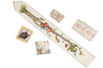 Lot 461 - A group of miniature garments, sewing tests and embroideries