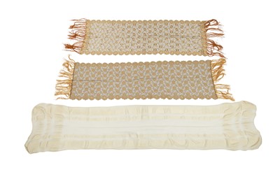 Lot 353 - A  group of dress fabrics, sewing bags, shawls, mainly 1930s