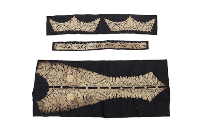 Lot 481 - A Turkish Ottoman embroidered stole, circa 1800, and other items